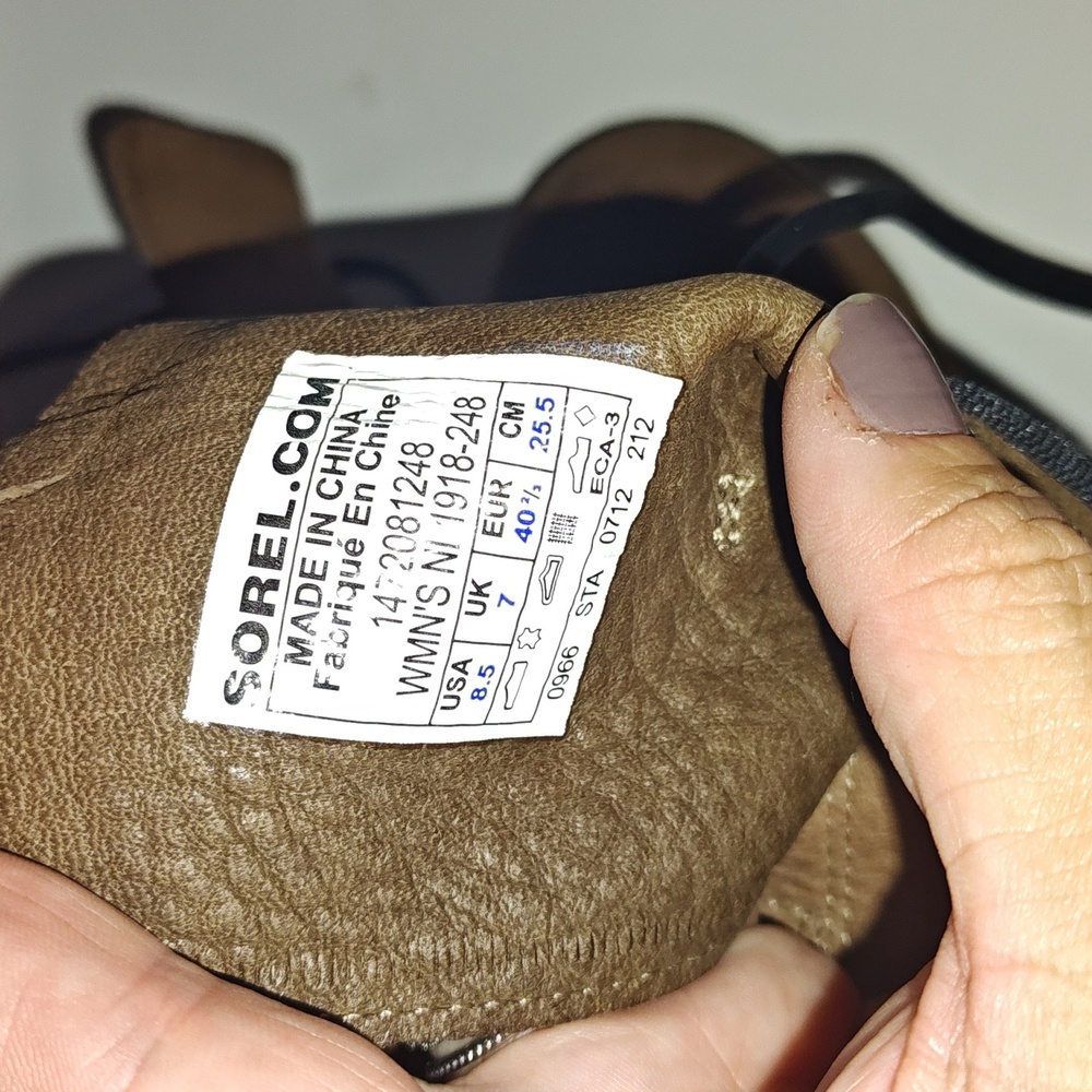 Sorel Brown Suede Wedge Boots - Picture 7 of 7